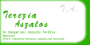 terezia aszalos business card